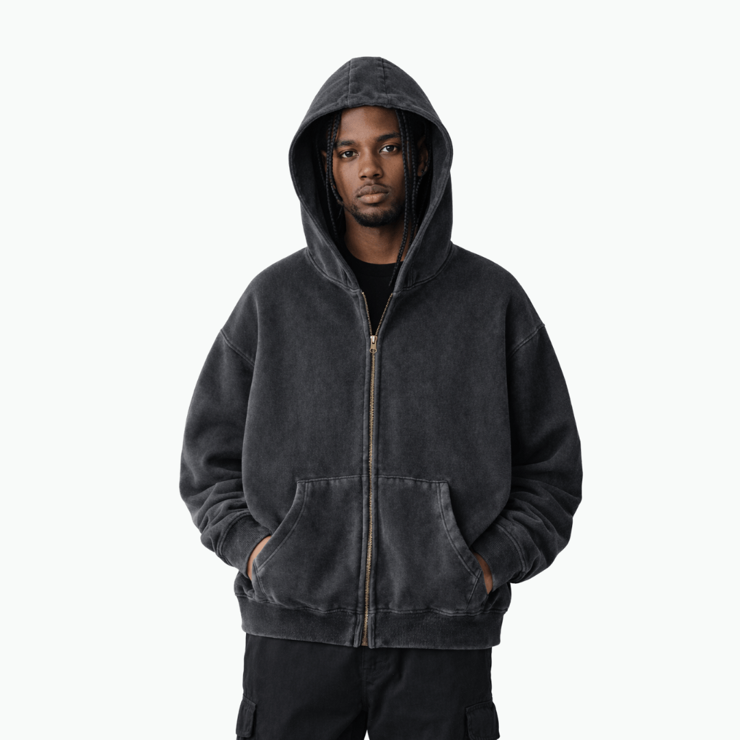 COLESICE ZIP WASH HOODIE