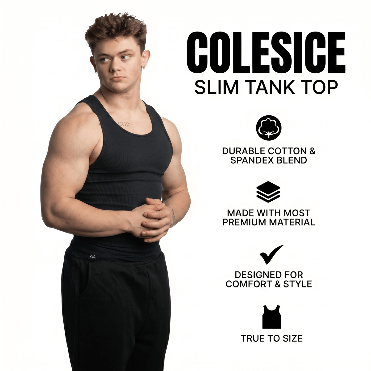 COLESICE SLIM FIT TANK TOP 3-PACK